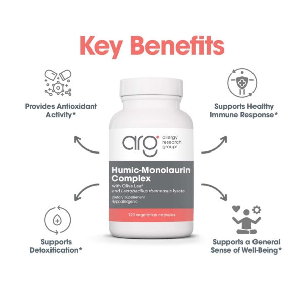 Capsulas vegetarianas inmuno soporte Humic-Monolaurina 120 unidades