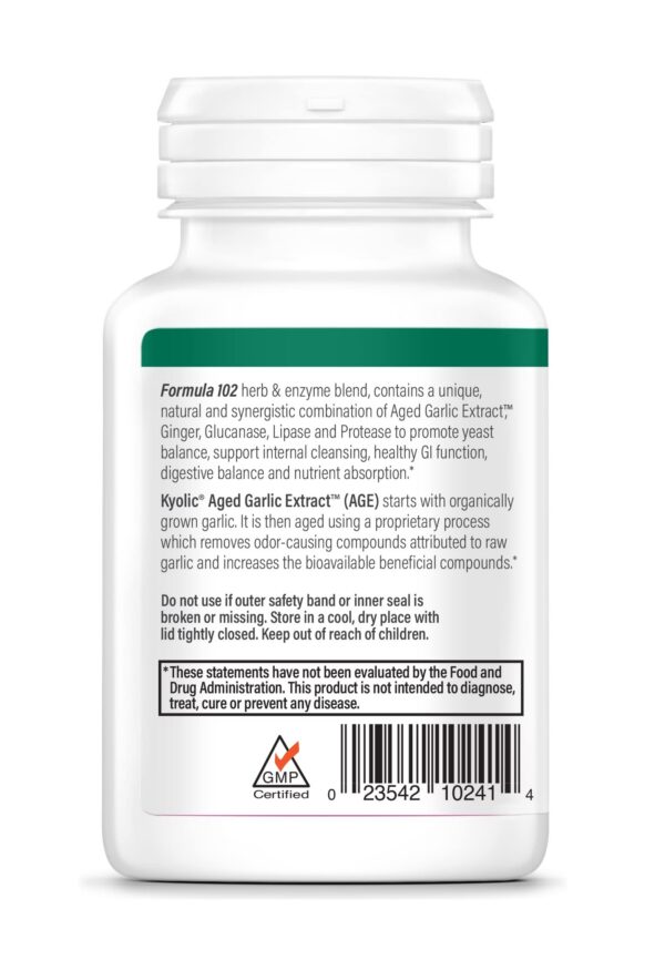 Version 1.0.0 Cápsulas vegetarianas Kyolic extracto ajo envejecido con jengibre y enzimas