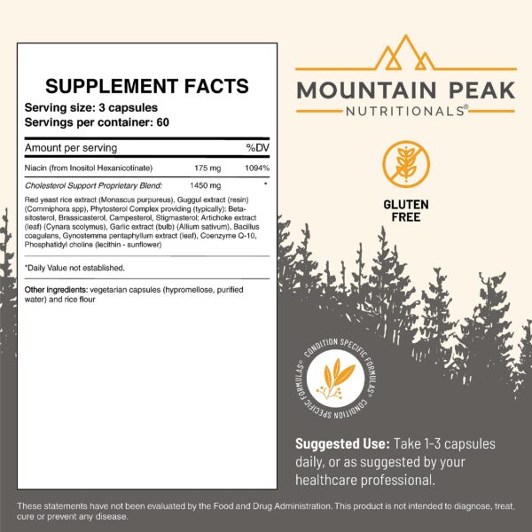 Cápsulas vegetarianas Mountain Peak Nutritionals colesterol