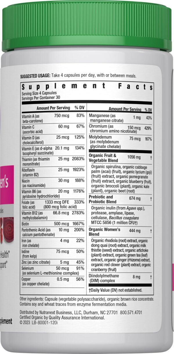 Version 1.0.0 Cápsulas vegetarianas multivitaminico Rainbow Light para mujeres