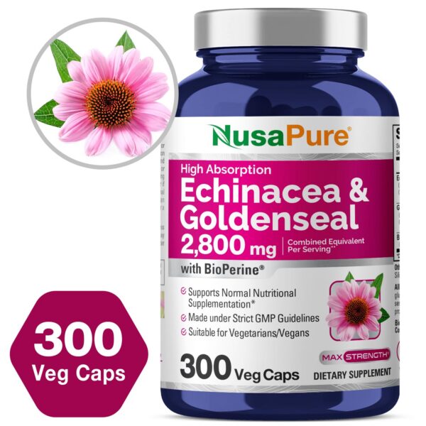Version 1.0.0 Cápsulas vegetarianas NusaPure Echinacea Goldenseal