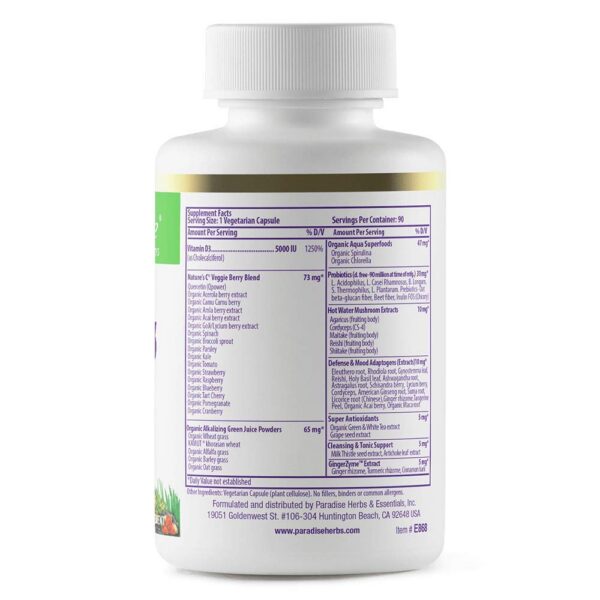 Cápsulas vegetarianas Paradise Herbs Earth's Blend