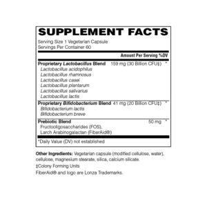 Cápsulas vegetarianas probiótico hombres Holly Hill Health Foods