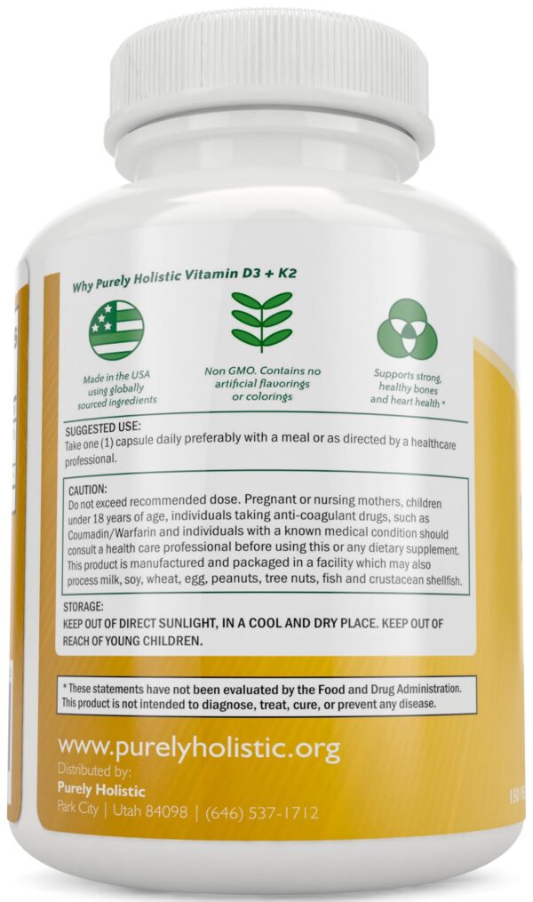 Version 1.0.0 Cápsulas vegetarianas Purely Holistic D3 y K2