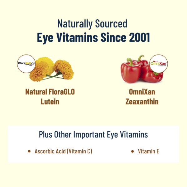 Cápsulas vegetarianas para salud ocular sin zinc