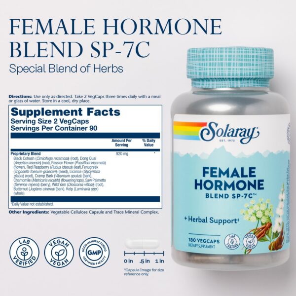 Version 1.0.0 Capsulas vegetarianas soporte hormonal femenina SOLARAY