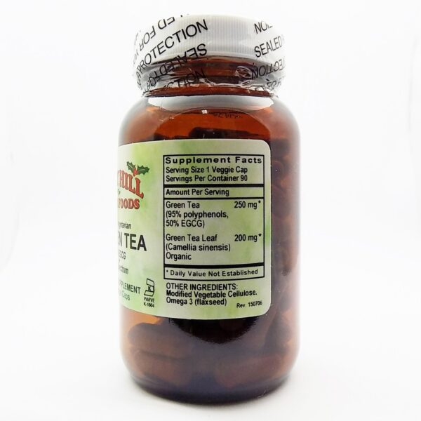 Cápsulas vegetarianas de té verde antioxidante