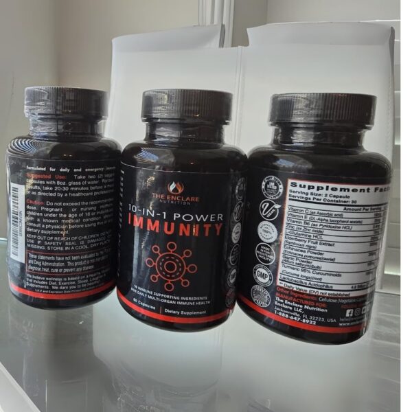 Cápsulas vegetarianas THE ENCLARE NUTRITION 10 en 1 inmunidad