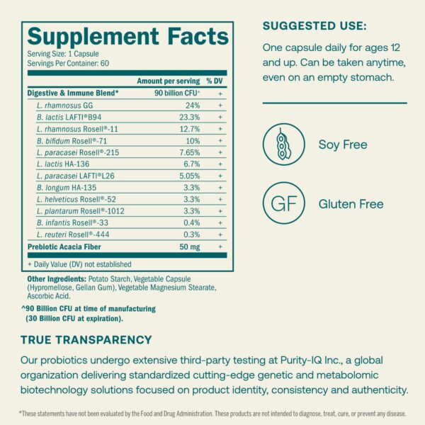 Version 1.0.0 Cápsulas vegetarianas True Grace para salud intestinal