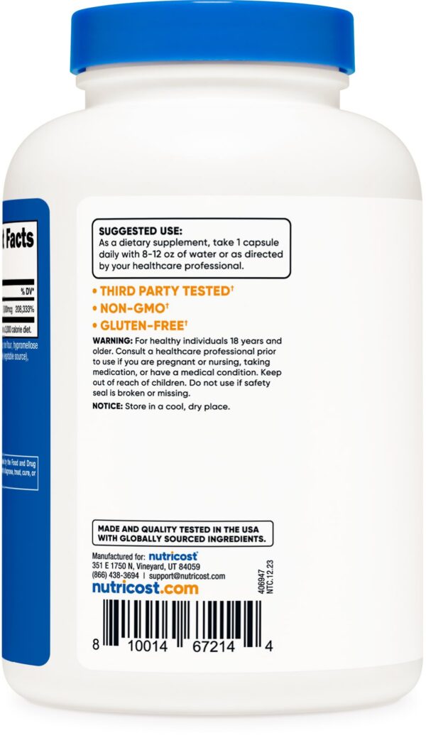 Cápsulas vegetarianas vitamina B12 Nutricost 5000mcg