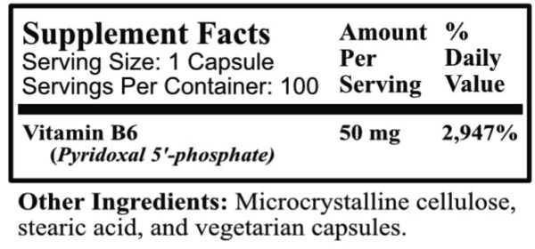 Cápsulas vegetarianas vitamina B6 activada Daily