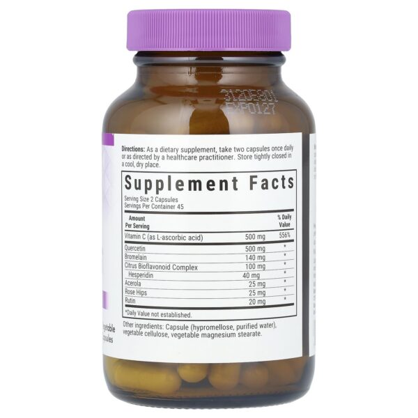 Cápsulas vegetarianas vitamina c y quercetina BlueBonnet