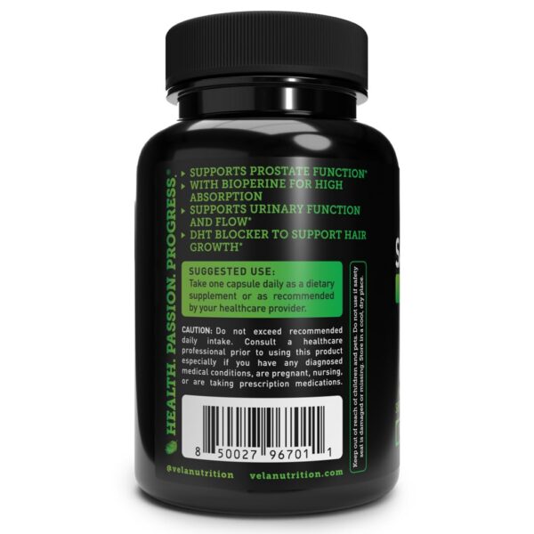 Version 1.0.0 Cápsulas Véla Saw Palmetto sin olor para apoyo a la vejiga