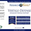 Cápsulas Research Verified Vertigo Defense sobre fondo blanco