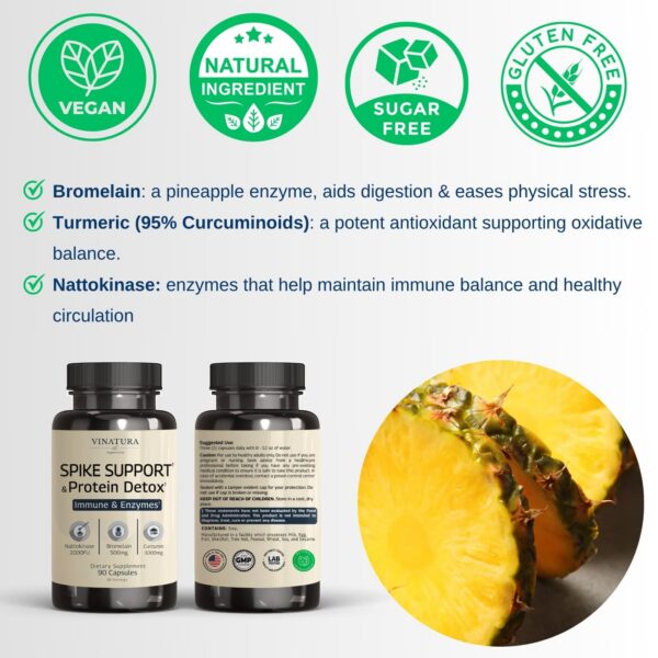 Version 1.0.0 Cápsulas VINATURA Spike Support con cúrcuma y bromelina