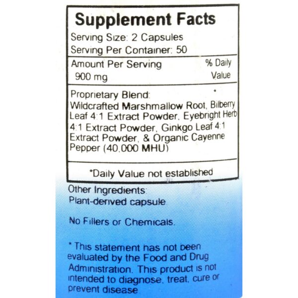 cápsulas vegetales para visión nocturna Bilberry Eye Dr Christopher