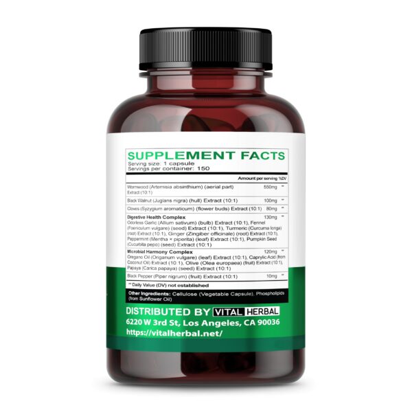 Cápsulas Vital Herbal para digestión y energía diaria