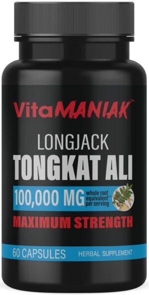 Cápsulas VitaMANIAK Tongkat Ali extracto 100 a 1