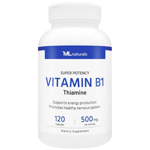 Cápsulas vitamina B1 ML Naturals 500mg 120 unidades