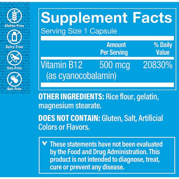 Cápsulas Vitamina B12 The Vitamin Shoppe