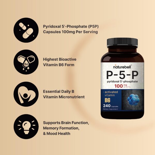 Capsulas activadas de vitamina b6 NatureBell P5P