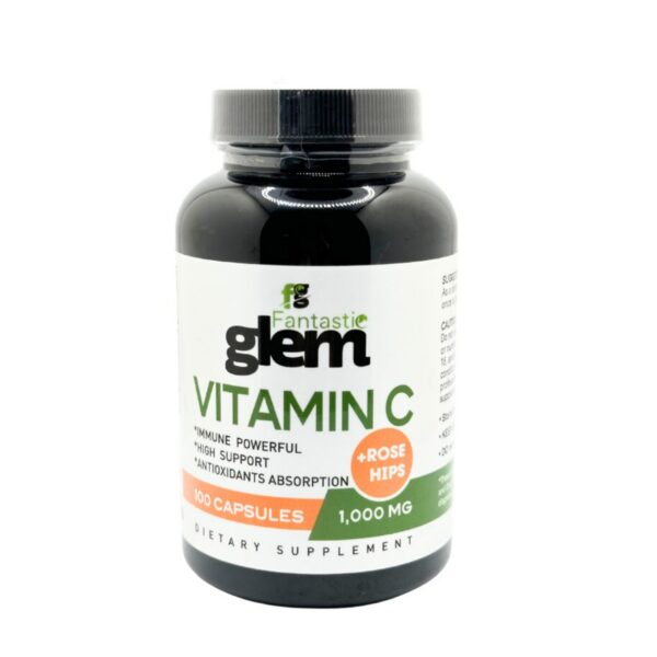 Cápsulas de vitamina C 1000 mg Fantastic Glem para salud inmunológica