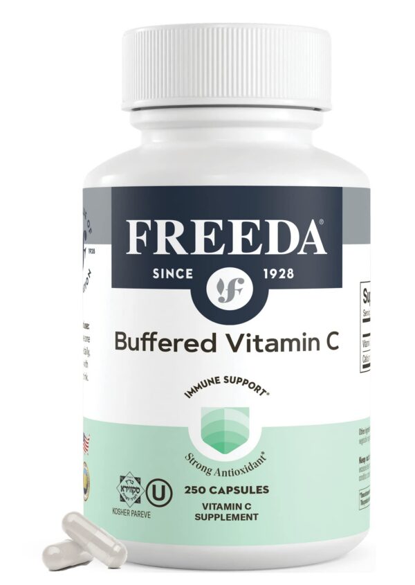 Cápsulas vitamina C amortiguada FREEDA 500mg paquete 250 unidades