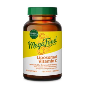 Cápsulas de vitamina C liposomal MegaFood en envase