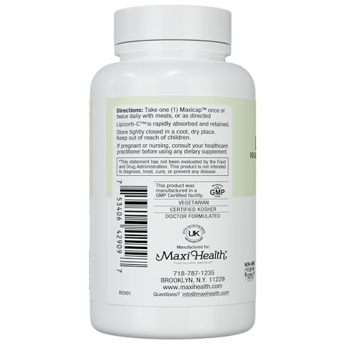 Cápsulas vitamina C Maxi Health primera línea del producto