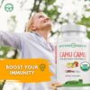Cápsulas de vitamina C pura Camu Camu orgánica