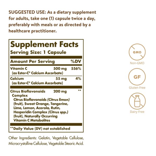 Version 1.0.0 Cápsulas vitamina C Solgar Ester-C Plus 500 mg