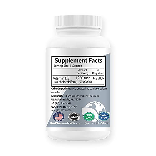 Version 1.0.0 Cápsulas vitamina D3 50000 UI BioInnovations no GMO