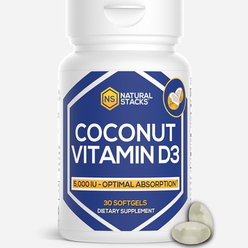 Cápsulas blandas de Vitamina D3 5000 IU con aceite de coco