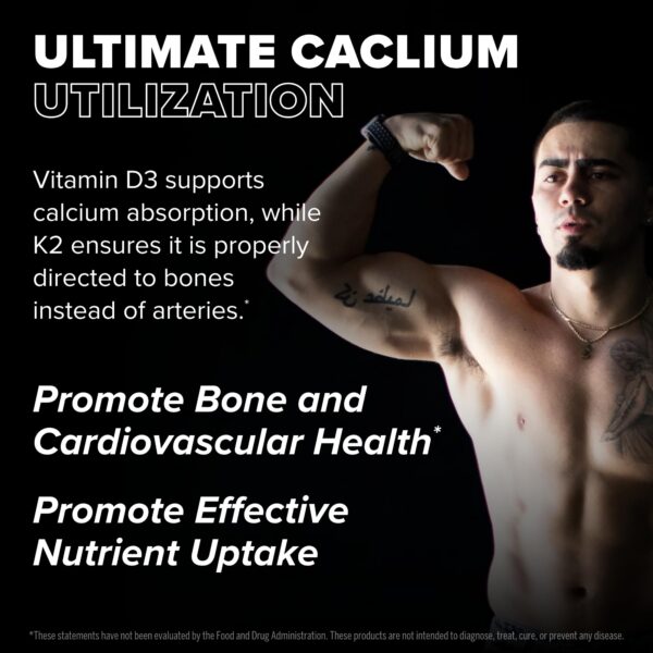 Cápsulas de Vitamina D3 + K2 para salud ósea