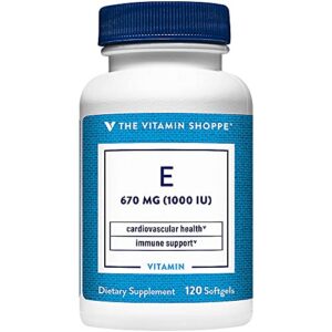 Envase cápsulas blandas vitamina e 1000IU The Vitamin Shoppe