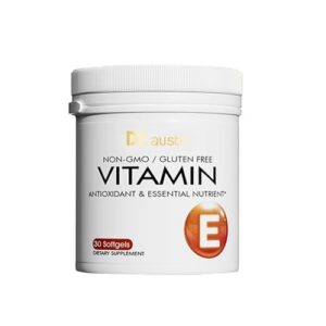 Cápsulas de Vitamina E DR.AUSTIN en botella