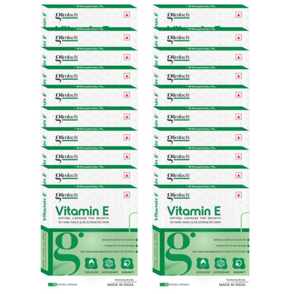 Cápsulas vitamina e glimlach para piel y cabello 15 cápsulas