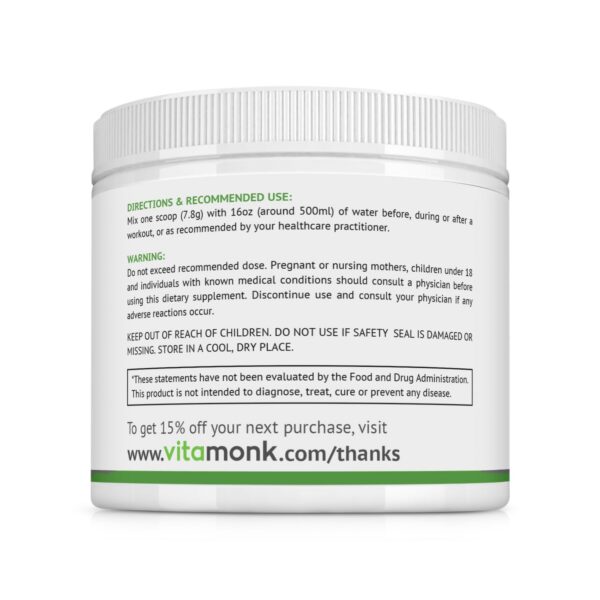 Tapa y etiqueta VitaMonk Clean EAA