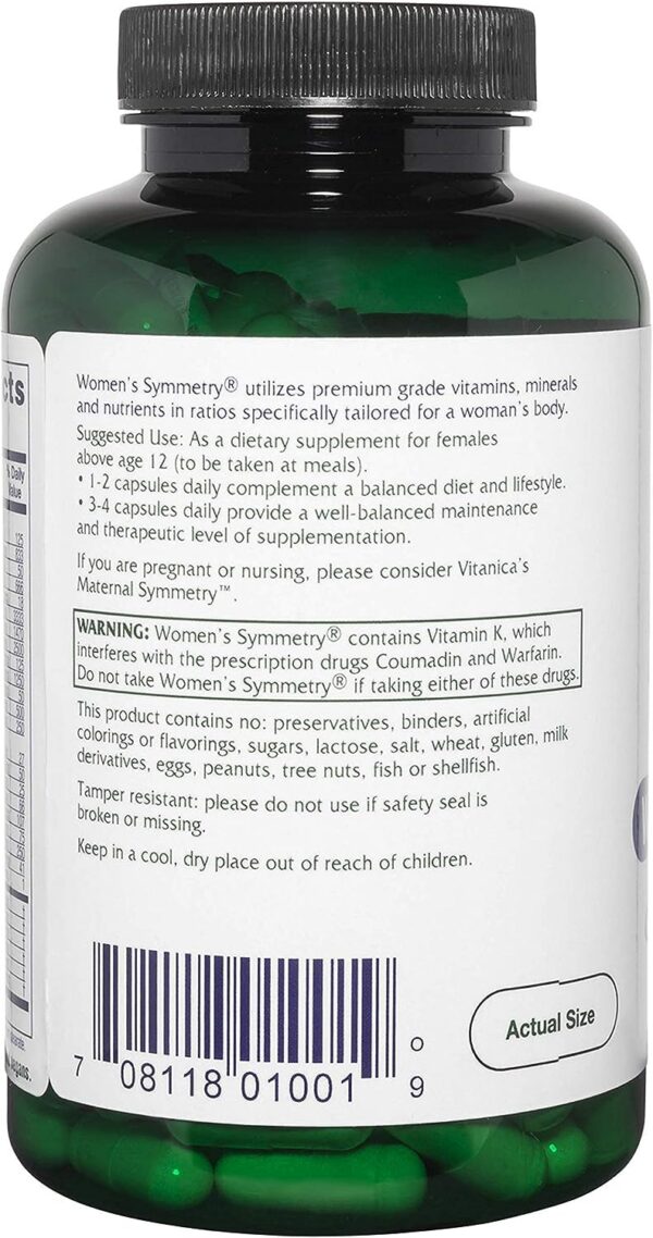 Version 1.0.0 Cápsulas Vitanica Women’s Symmetry multivitamínico mujer