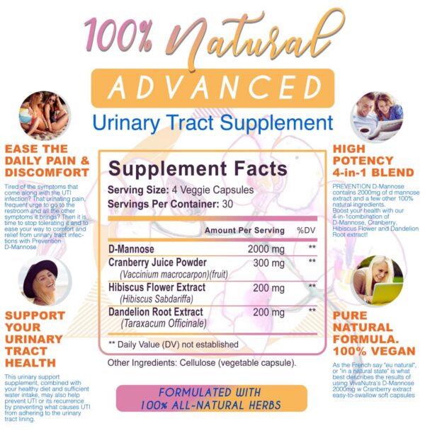 Cápsulas de VIVANUTRA para salud urinaria