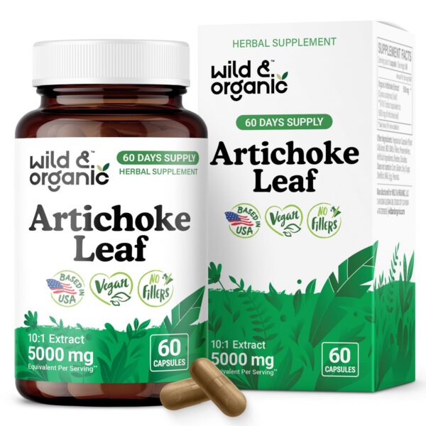 Cápsulas Wild & Organic extracto de alcachofa 500mg veganas