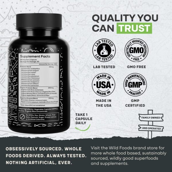 Cápsulas Wild Prebióticos y Probióticos 60 unidades