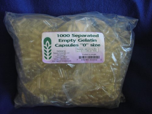 Cápsulas de gelatina vacías tamaño 0