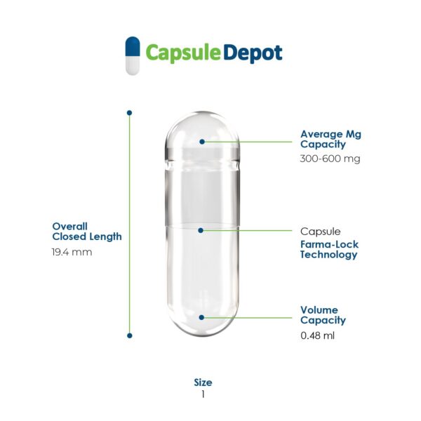 Capsule Depot cápsulas vacías HPMC vista lateral