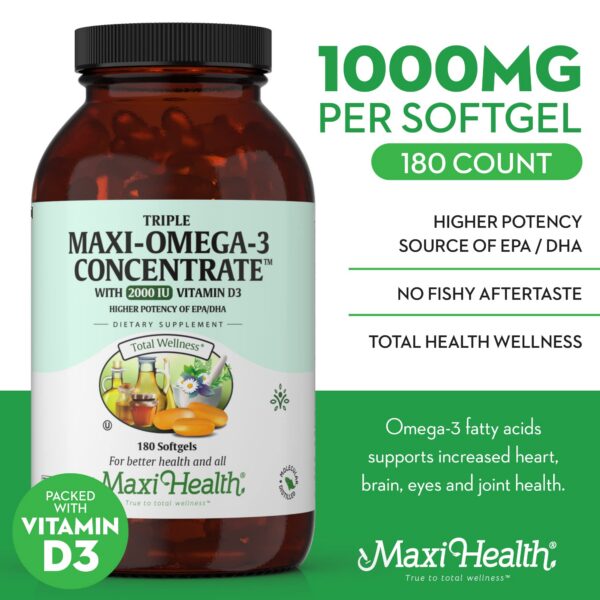 Cápsulas blandas Maxi Health Omega-3