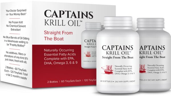 Etiqueta de Captains Krill Oil 1000 mg por porción