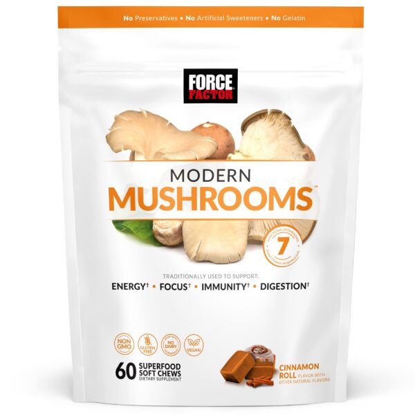 Caramelos blandos Force Factor Modern Mushrooms sabor canela