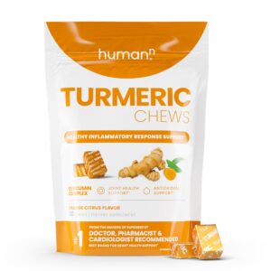 Paquete de caramelos de cúrcuma humanN sabor naranja cítrica de 30 unidades