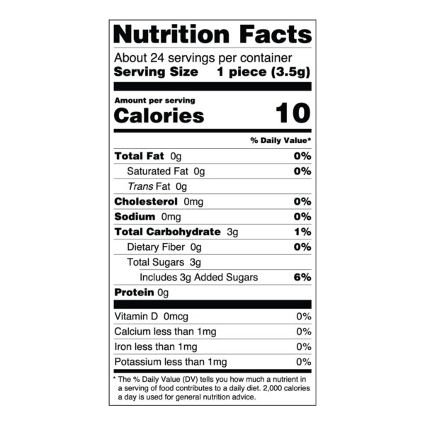 Caramelos duros con ingredientes 100% vegetales orgánicos