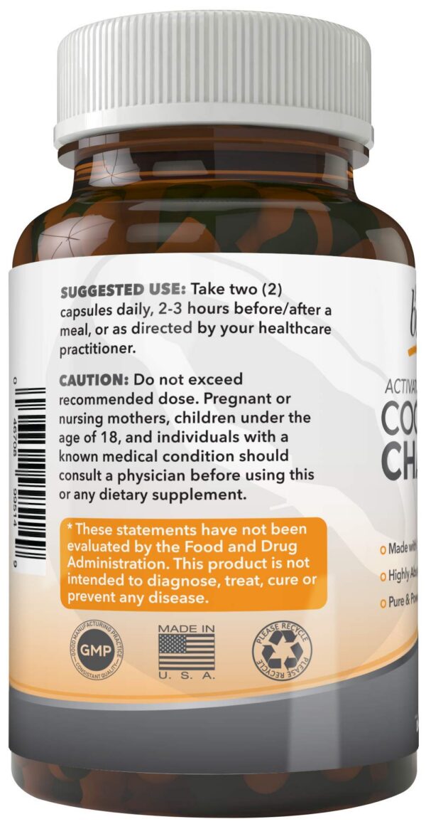 Carbón activado de coco detalle ingredientes naturales